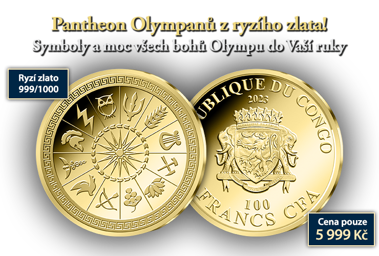 Pantheon Olympanů z ryzího zlata