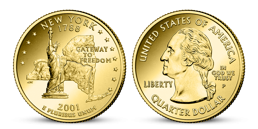 Kolekce: U.S. States - Originální mince New York