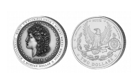 Stříbrný Morgan Dollar s ultra vysokým reliéfem