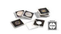 Numismatické Kapsle Quadrum 50 x 50 x 6,25 mm pro průměr mince 15 mm 