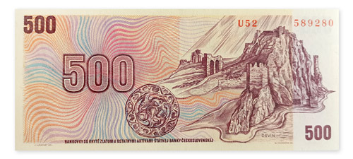 500 Kčs bankovka