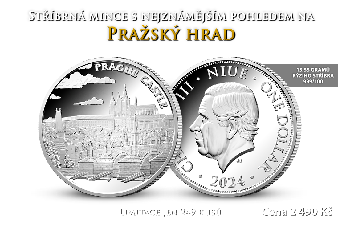Pražský hrad na stříbrné pamětní minci