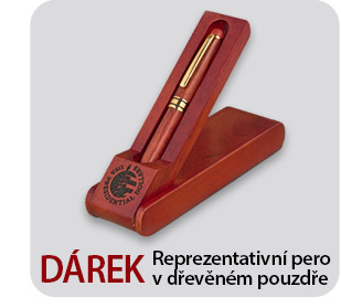 Dárek - reprezentativní pero v dřevěneém pouzdře