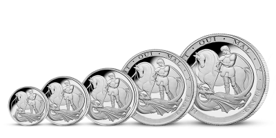Sada pěti stříbrných mincí Sovereign 2024 