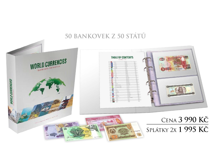 Světové měny - velké album plné bankovek